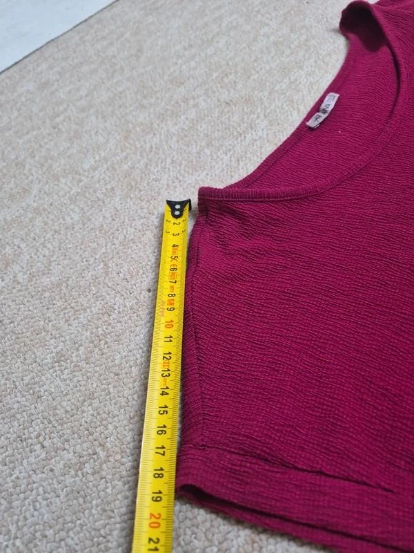 Anna Field Camiseta texturizada frambuesa M – photo 8